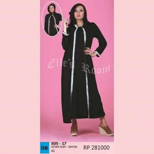 maxi dress abaya rayon spandex hitam