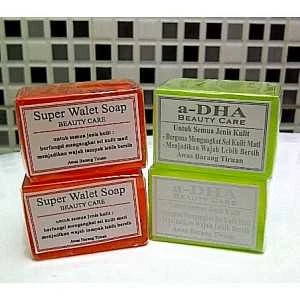 rp.8.500 supplier sabun perawatan wajah hijau/ orange ( sabun algae, a-dha, walet cream)-1
