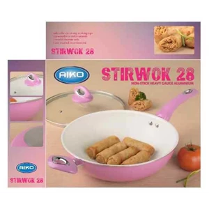 stir wok 28 cm pink