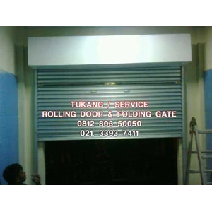 service rolling door folding gate, canopy, pagar 081280350050 murah depok