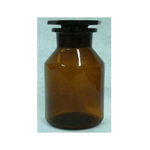 reagent bottle, amber with glass stopper
