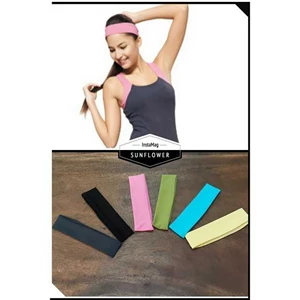 bandana yoga - colour: grey, black, pink, green, blue, yellow.