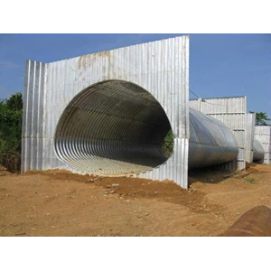 corrugated steel pipe/ armco/ culvert, flex beam guardrail, tiang pju, railing pipa