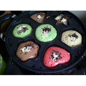 cetakan kue teflon 12 lubang bulat aneka bentuk snack maker vicenza cookies pan-1