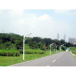 solar cell led 45 watt dc, lampu jalan solar cell 45 watt, penjual lampu jalan solar cell 45 watt all in one system, integrated solar street light system