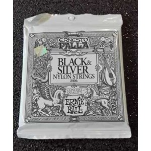 ernie ball ernesto palla nylon classical black & silver