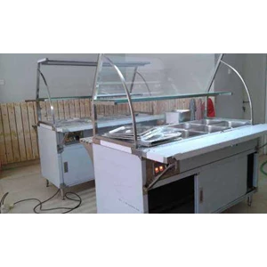 etalase dengan bain marie dan produksi peralatan stainless dapur-1