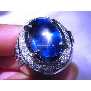 natural blue sapphire star istimewa ( code: sf580)-1