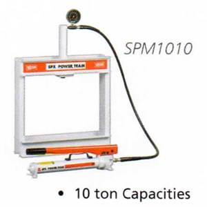 spx power team hydraulic presses driven by hand pump