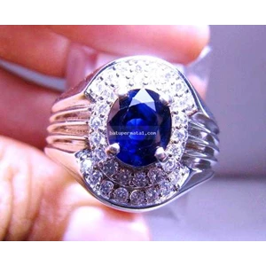 cincin unheated blue sapphire ( code : spr0399 )-1