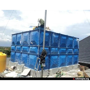 tangki air fiberglass type panel 5000 liter = 5 m3 = 5 kubik