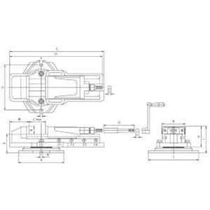 vertex hydraulic machine vise vh-6-1