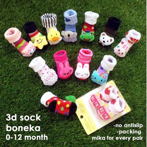 grosir kaos kaki bayi 3d socks boneka