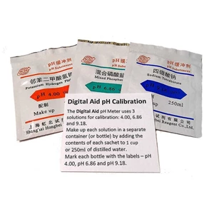 ph buffer solution powder for perfect ph meter calibration.