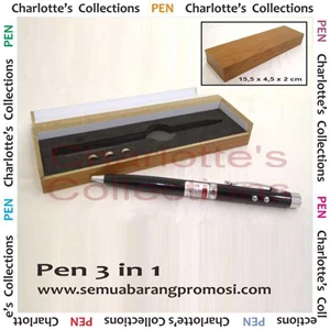 pen 3 in 1/ multi function pen/ laser pointer pen/ pen multi fungsi