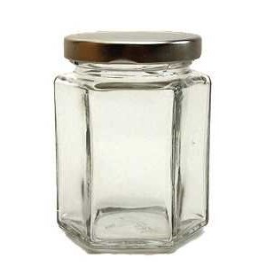 hexagon glass jar, toples segi lima-2