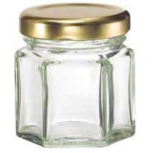 hexagon glass jar, toples segi lima-1