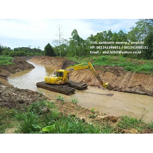 rental ax160 amphibious excavator / swamp backhoe-2