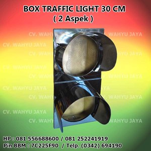 box traffic light / warning light diameter 30cm (2 aspek)