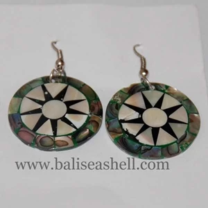 seashell earring art indonesia / anting kerang paua resin indonesia-2
