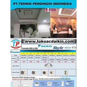 ac 5 pk cassette round flow daikin inverter : rzr125luy14+fcq125luv14-6