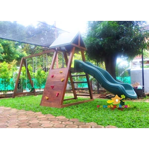 playground kayu playfort swing combo duren sawit