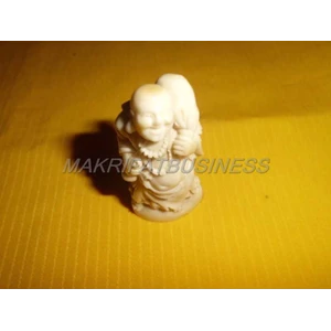 liontin tulang tanduk ukir buddha maitreya ketawa model 01-2
