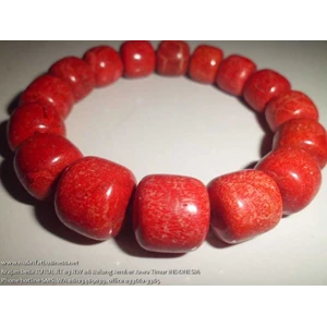 bracelet gelang marjan red coral cutting tabung 16 mm-6