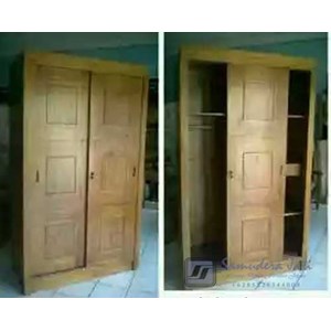 lemari pakaian minimalis pintu sliding