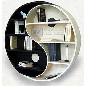 rak buku model buffet pajangan dinding
