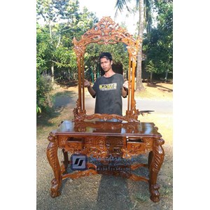 meja rias italy ukir mawar