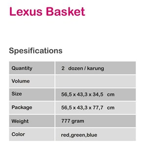 keranjang baju lexus fr-1