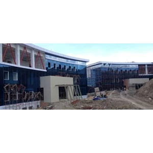 pemasangan curtain wall kaca stopsol & acp 