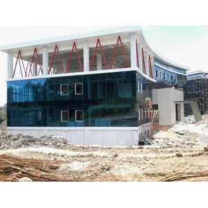 pemasangan curtain wall kaca stopsol & acp -1