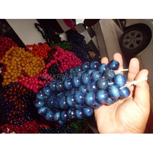 material beads butiran kayu kopi ukuran 20mm 100 pcs - biru-3