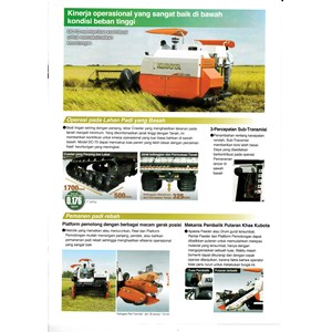 kubota combine harvester - mesin panen padi - dc70-3