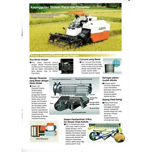 kubota combine harvester - mesin panen padi - dc70-5