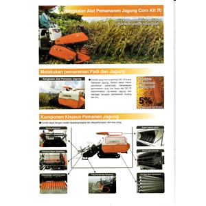 kubota combine harvester - mesin panen padi - dc70-2