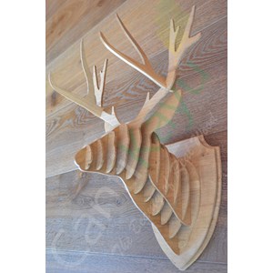 kepala rusa medium (kayu oak) by cantikayu-2