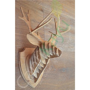 kepala rusa kecil (kayu oak) by cantikayu-2