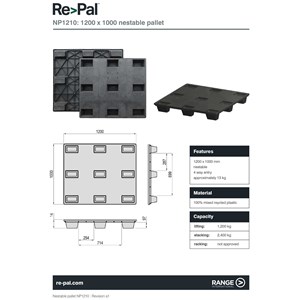 pallet plastic - plastic pallet made from 100% recycled plastic-2