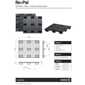 pallet plastic - plastic pallet made from 100% recycled plastic-1