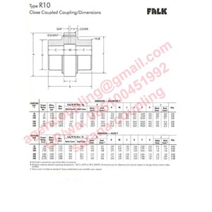 katalog, data sheet, catalog coupling falk wrapflex r 10