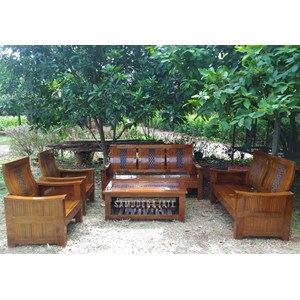 kursi tamu minimalis ukir batik