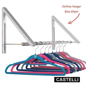 castelli hanger gantungan jemuran lipat cocok untuk ruangan sempit