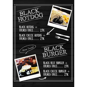 black hotdog burger