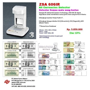 zsa 606 ir money detector - deteksi semua mata uang kertas
