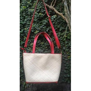 tas rotan bali, double handle