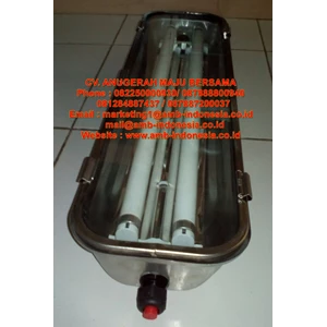 lampu tl explosion proof stainless steel 2 x 36 watt warom-1