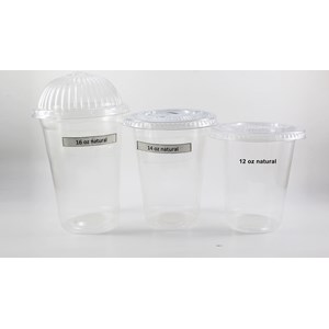 cup gelas plastik bening
